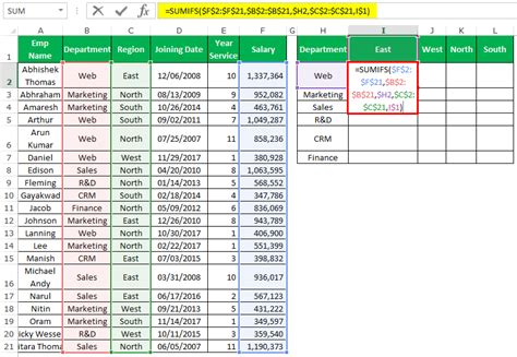 XLOOKUP SUMIF Example